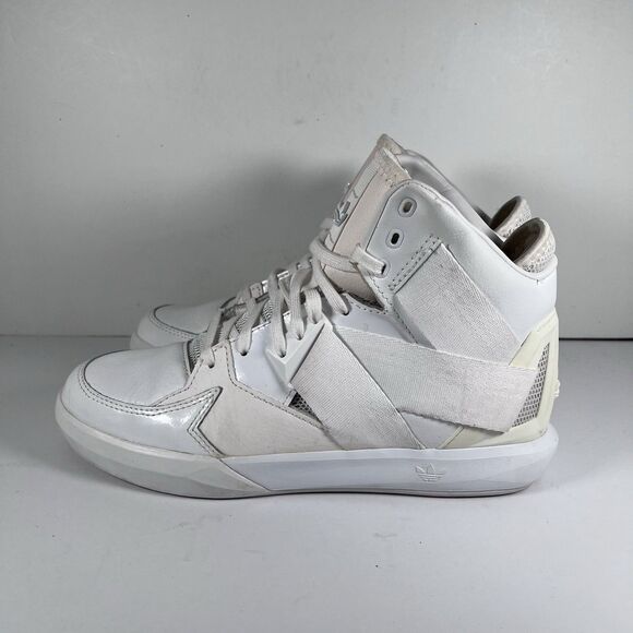 Adidas Originals C-10 Mid White Lace Up Basketball Shoes Sneakers Men's Size 6.5 - Picture 3 of 8